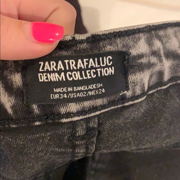 Zara black washed jeans - Picture 2 of 2